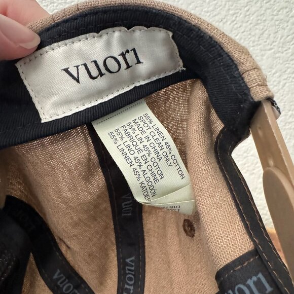 Vuori Khaki Linen Cotton Blend Snapback Hat OSFM - Picture 6 of 6